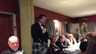 Toast to the Lassies by Ian Watters at the Burns Night 2013MOV [upl. by Cohen]