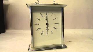 ACCTIM CARRIAGE CLOCK MIDDLETON MANTEL SILVER RADIO CONTROLLED MSF SIGNAL 77077 [upl. by Meehyr]