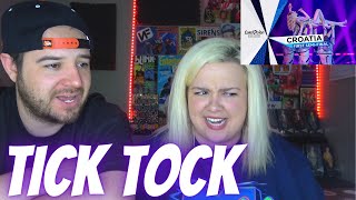 Albina  TickTock  LIVE  Croatia  First SemiFinal  Eurovision 2021 COUPLE REACTION VIDEO [upl. by Yrebmik]