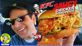 KFC® Saucy Chicken Sandwich Review 🥫🐔🥪 Honey Sriracha 🍯🌶️ Peep THIS Out 🕵️‍♂️ [upl. by Nilyahs]