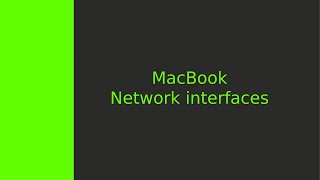 MacBook network interfaces [upl. by Orlina195]