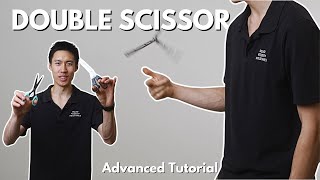 How to Double Scissor  Advanced Balisong  Butterfly Knife Tutorial [upl. by Boelter]