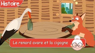 Le renard avare et la cigogne  Histoires avant de sendormir  Histoire pour Enfants [upl. by Canica]