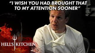 Chef Robert Has An Emotional Chat With Gordon Ramsay  Hells Kitchen [upl. by Skees]