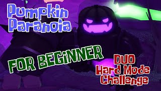 How to DUO Pumpkin Paranoia Hard Mode Challenge in Roblox Tower Heroes FOR BEGINNERS [upl. by Loise]