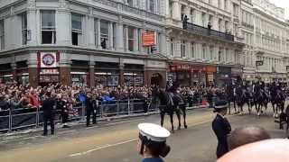 lady thatcher funeral 17042013 gun carriage [upl. by Hanny]