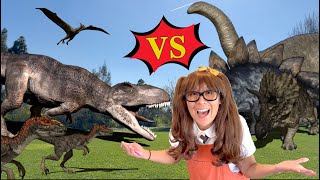 Carnivore Vs Herbivore Dinosaurs for Kids  Dinosaur Adventure Stories with Soso [upl. by Airetnuhs]