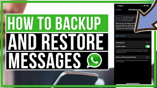 How To Backup and Restore WhatsApp Messages On iPhone [upl. by Bendite]