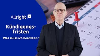 Kündigungsfristen Das solltest du unbedingt beachten [upl. by Acirtap]