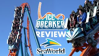 Ice Breaker Review SeaWorld Orlando Premier Rides Multi Launch Coaster [upl. by Sylera]