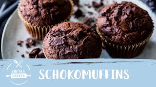 Schokomuffins – saftig amp schnell  Einfach Backen [upl. by Nylanna500]