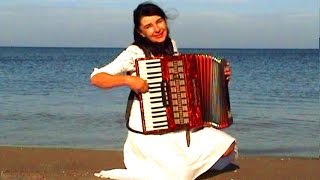 WIESŁAWA DUDKOWIAK with Accordion on Beach 1  The most beautiful relaxing melody [upl. by Jerad]