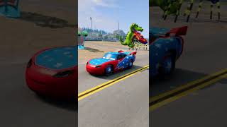 Epic Escape From The Lightning Mcqueen Daredevil vs Mcqueen Eater Spider Cars [upl. by Nage]