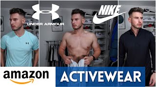 AFFORDABLE AMAZON Fashion Activewear Haul  Mens Gymwear 2021 Nike Under Armour  Adidas [upl. by Lalaj61]