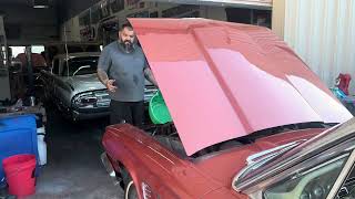 Stevens 1965 Ford Thunderbird  Draining the coolant leaking expansion tank amp radiator bad pump [upl. by Wobniar]