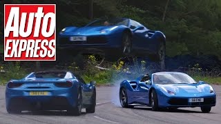 Ferrari 488 Spider review opentop opens up 660bhp V8 and flies [upl. by Airenahs]