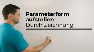 Parameterform aufstellen durch Zeichnung Geradengleichung Vektorgeometrie  Mathe by Daniel Jung [upl. by Anivlac]