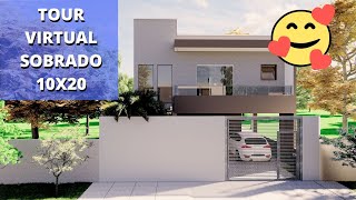 ✅PROJETO DE SOBRADO 10X20 3 QUARTOS PLANTA PRONTA GRÁTIS✅ [upl. by Thanos]