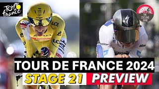 Tour de France 2024 Stage 21 Preview  Tadej Pogacar VS Remco Evenepoel in the Time Trial [upl. by Blaze]