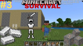 Find a Iron and Fully craft Iron Armour Minecraft Survival series Gameplay 3 [upl. by Ettenim459]