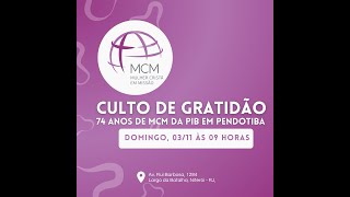 CULTO DA MANHÃ  74 anos de MCM  Irmã Ana Lúcia Soares [upl. by Whitford]