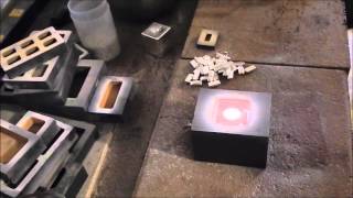 Pouring a 1 Kilo Silver Bar Cube by ShinyBars [upl. by Yekcaj635]