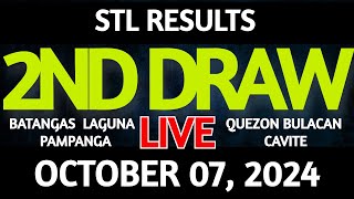 Stl Result Today 2nd draw October 07 2024 STL Batangas Live [upl. by Admana529]