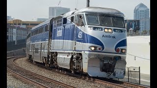 4K  Summer Railfanning in San Diego County  Amtrak Coaster BNSF amp Metrolink Trains [upl. by Stelmach]