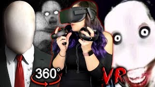 Slender Man in VR  Creepypasta 360 Reaction Scariest So Far [upl. by Haraj]