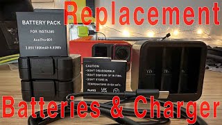 Replacement Batteries amp Triple Charger for Insta360 Ace Pro [upl. by Ymia]