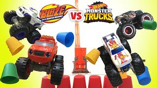 BLAZE and the Monster Machines VS Hot Wheels Monster Machines [upl. by Aonian334]