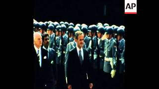 SYND 11 9 78 SYRIAN PRESIDENT ASSAD ARRIVES TO BONN AND IS GREETED BY WEST GERMAN PRESIDENT SHEEL [upl. by Masterson]