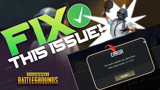 Fix quotYou Need to Update Your Game Clientquot Error in PUBG Battlegrounds  Resolve Update Issues [upl. by Edith]