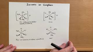 Isomers in inorganic complexes [upl. by Teik]