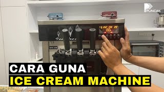 Cara Menggunakan Mesin Ice Cream Machine  Step By Step [upl. by Aiotal]