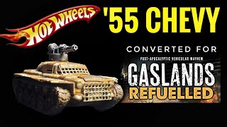 Hotwheels 55 Chevy Gaslands car build tutorial  Tank tracks and rust [upl. by Cecilla]