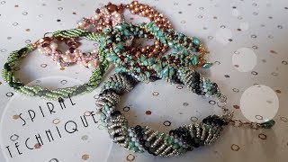 Easy Seed Beaded Spiral Techniques  Jewellery Making [upl. by Gnik]