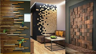 100 Wooden wall decorating ideas for living room interior wall design 2024 [upl. by Hare]