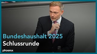 Schlussrunde zum Haushaltsgesetz 2025 am 130924 [upl. by Eustasius]