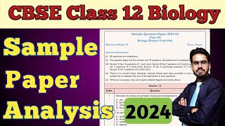 CBSE Class 12 Biology Sample Paper 2024 Solved  Sample Paper 202324 [upl. by Colbert938]