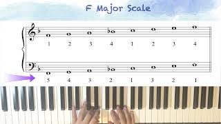 F Major Scale amp Diatonic Triad [upl. by Sudnak635]