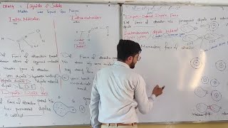 Dipole Dipole forceDipole Induced Dipole Force  London dispersion forces  1st Year Ch 4 Fsc [upl. by Atenaz]