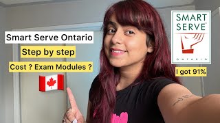 Smart Serve Ontario license 🇨🇦  Cost  Exam modules  Step by step  Manvi Gangwani [upl. by Michey746]