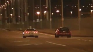 C5 Corvette vs Turbo Civic Hatchback [upl. by Nahtaj]