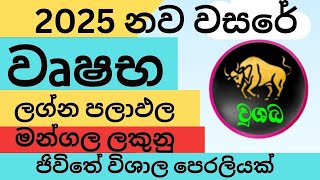 වෘෂභ ලග්නය 2025 නව වසරේ ලග්න පලාඵල New Year 2025 Wushaba Jothishya Lagna Palapala Raga Sri Nirvana [upl. by Asta209]