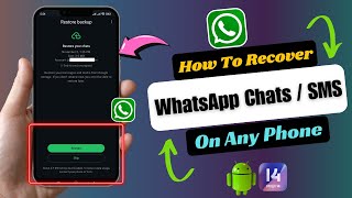 How To Recover WhatsApp Chats  Recover Old WhatsApp Messages [upl. by Ahsinom]