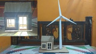 How To Make Working Model Of A Wind Turbine From Paper amp Cardboard  School Project [upl. by Teyut]