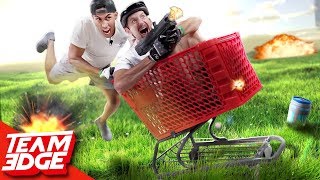 Fortnite Shopping Cart Shootout  IRL [upl. by Aihtnys]