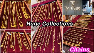 Huge Chain necklace collections from Tanishq  Chain designs  Chain necklaces  Chains  Hyderabad [upl. by Irahc]