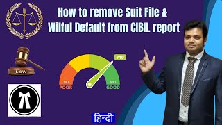 How to remove suit file and wilful default from the CIBIL report [upl. by Enilauqcaj369]